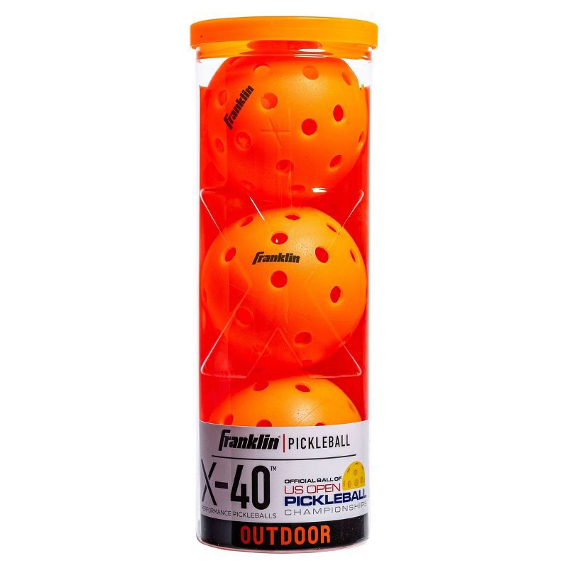 slide 4 of 5, Franklin Sports X-40 Pickleballs 3pk - Lava: Polyethylene Ball Set, 3 ct