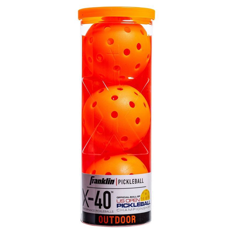 slide 5 of 5, Franklin Sports X-40 Pickleballs 3pk - Lava: Polyethylene Ball Set, 3 ct
