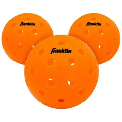 Franklin Sports X-40 Pickleballs 3pk - Lava: Polyethylene Ball Set