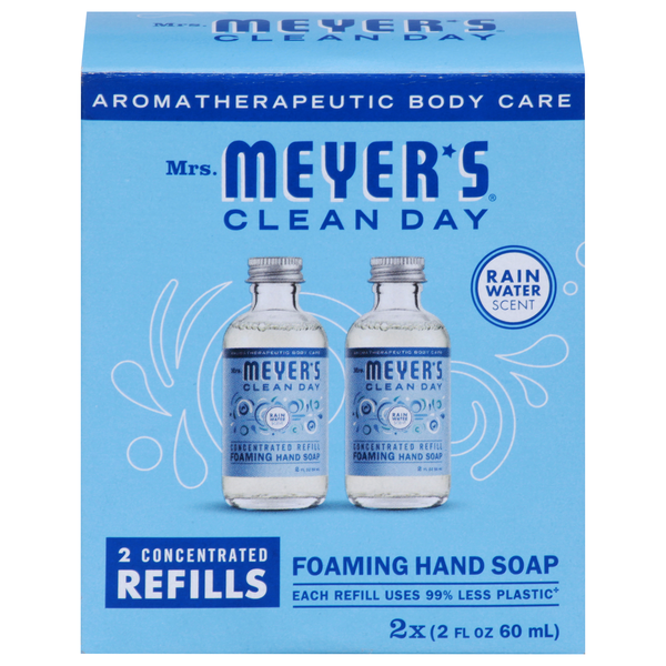 slide 1 of 1, Mrs Meyers Rain Water Refill, 2 ct