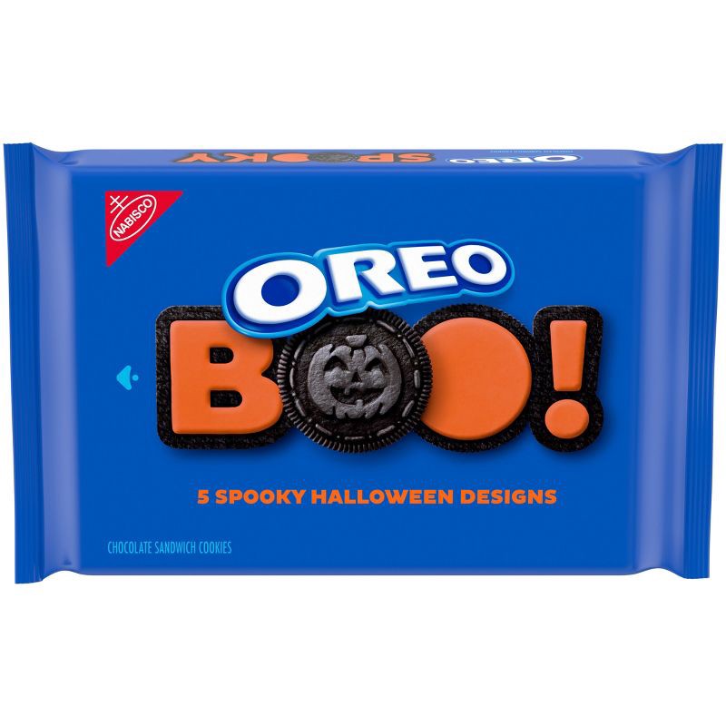 slide 20 of 20, Oreo Halloween Boo! Orange Crème Cookies Family Size - 18.71oz, 18.71 oz