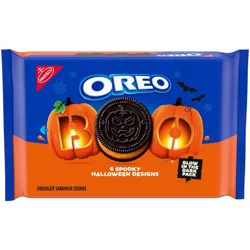Oreo Halloween Boo! Orange Crème Cookies Family Size - 18.71oz