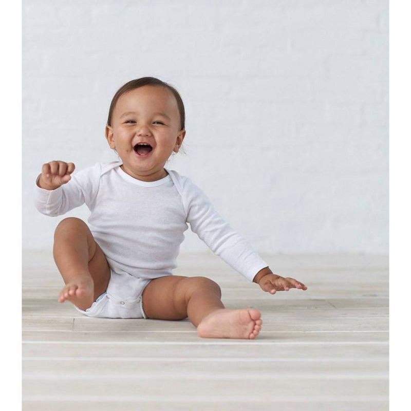 slide 2 of 4, Gerber Baby 6pk Wiggle-Proof Socks - White 0-3M: Crew Height, Tagless Design, 6 ct