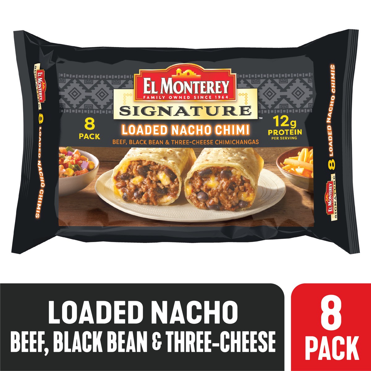 slide 3 of 9, El Monterey Signature Loaded Nacho Chimichangas, 10 ct