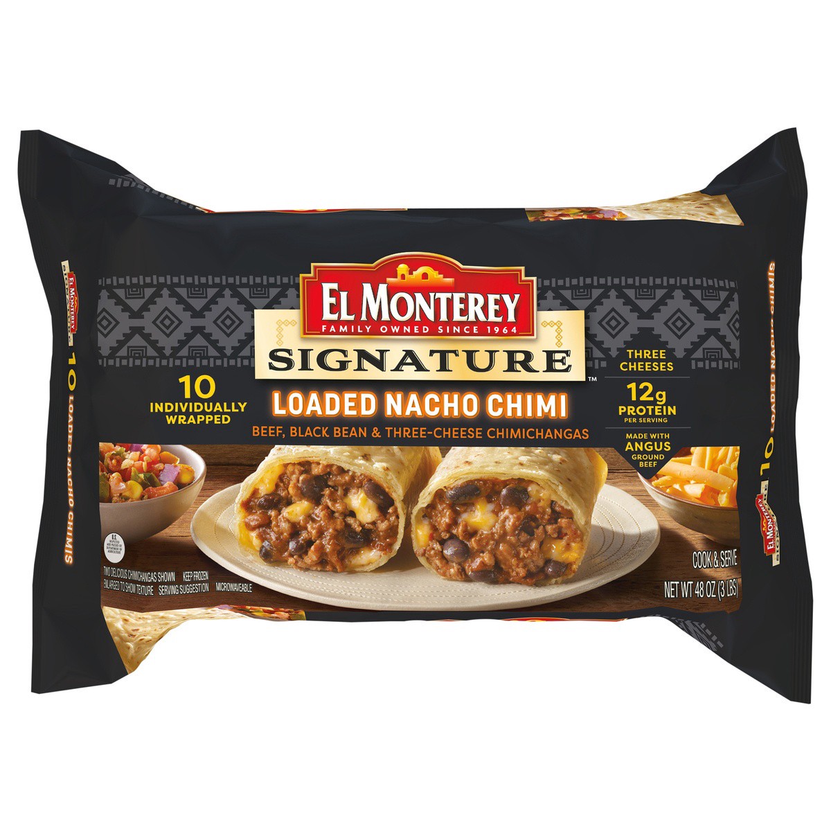 slide 1 of 9, El Monterey Signature Loaded Nacho Chimichangas, 10 ct