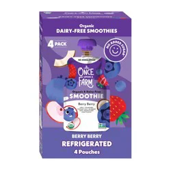 Once Upon a Farm Berry Berry Organic Dairy-Free Kids' Smoothie - 16oz/4ct