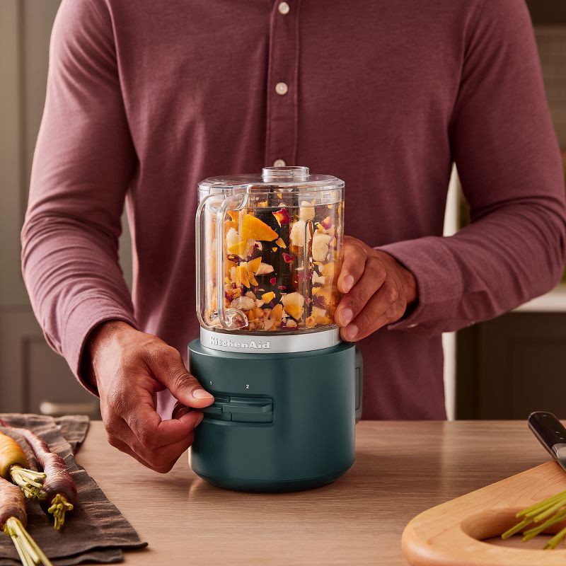 slide 4 of 6, KitchenAid Go Cordless 5 Cup Food Chopper battery included - Hearth & Hand™ with Magnolia: Dark Green, Stainless Steel Blades, 1 ct