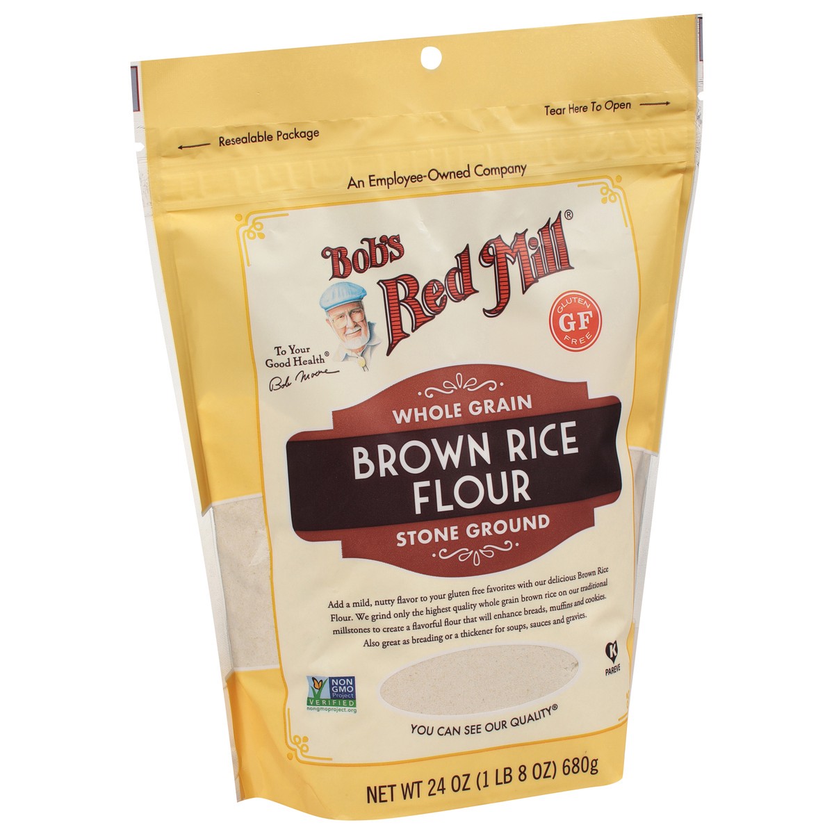 slide 5 of 9, Bob's Red Mill Whole Ground Brown Rice Flour, 24 oz