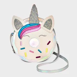 Girls' Unicorn Donut Crossbody Bag - Cat & Jack™: Faux Leather, Adjustable Strap
