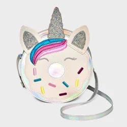 Girls' Unicorn Donut Crossbody Bag - Cat & Jack™: Faux Leather, Adjustable Strap