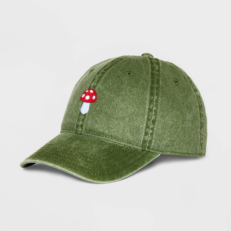 slide 1 of 4, 'Little Shroom' Hat - Mighty Fine Olive Green, 1 ct