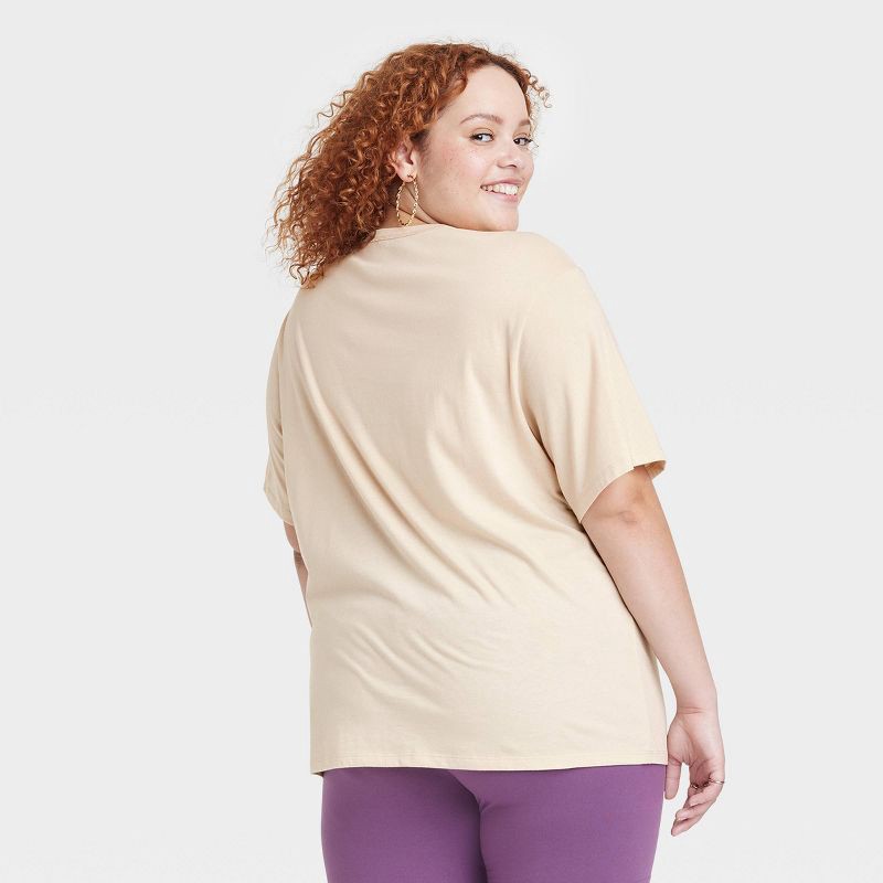 slide 3 of 3, Zoe+Liv Women's Just Take Your Time Short Sleeve Graphic T-Shirt - Tan XL, 1 ct