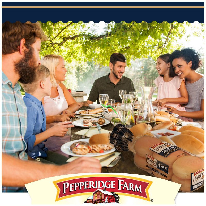 slide 3 of 8, Pepperidge Farm Farmhouse Brioche Hamburger Buns - 13.5oz / 6pk, 6 ct; 13.5 oz