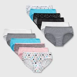 Hanes Girls' 12pk Hipster - 6