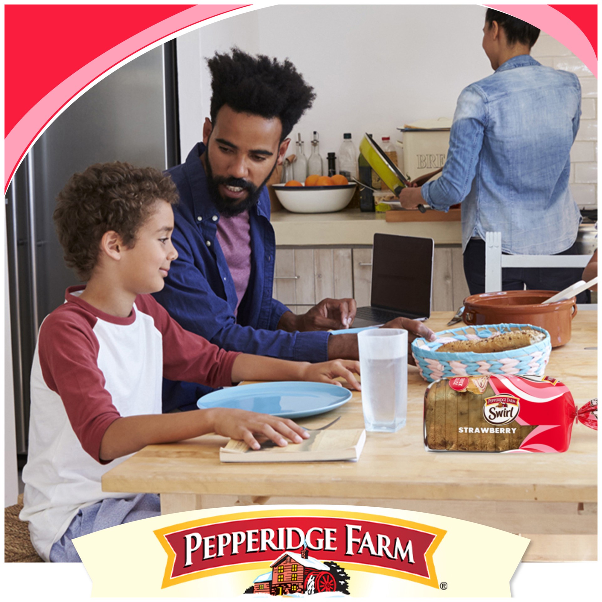 slide 8 of 8, Pepperidge Farm Strawberry Flavored Swirl Bread, 14.000 oz