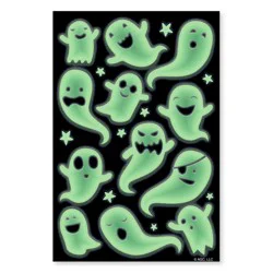 American Greetings 42ct Halloween Glow in the Dark Stickers Ghost