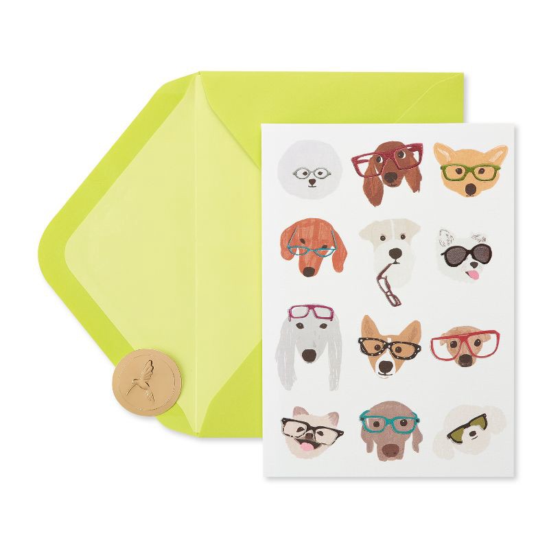 slide 1 of 5, Thinking of You Cards Dog With Glasses - PAPYRUS, 1 ct