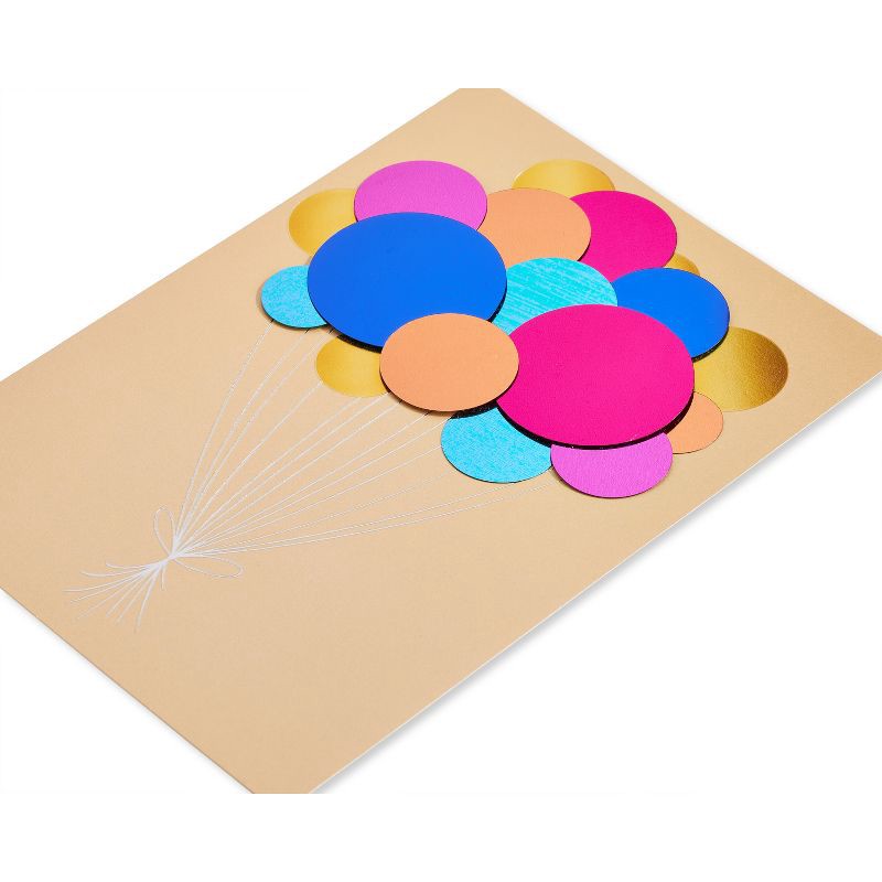 slide 5 of 5, PAPYRUS Birthday Card Fabulous Year Ahead Balloons Includes Envelope, 1 ct