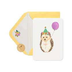 PAPYRUS Birthday Card Reason to Celebrate Hedgehog Includes Envelope