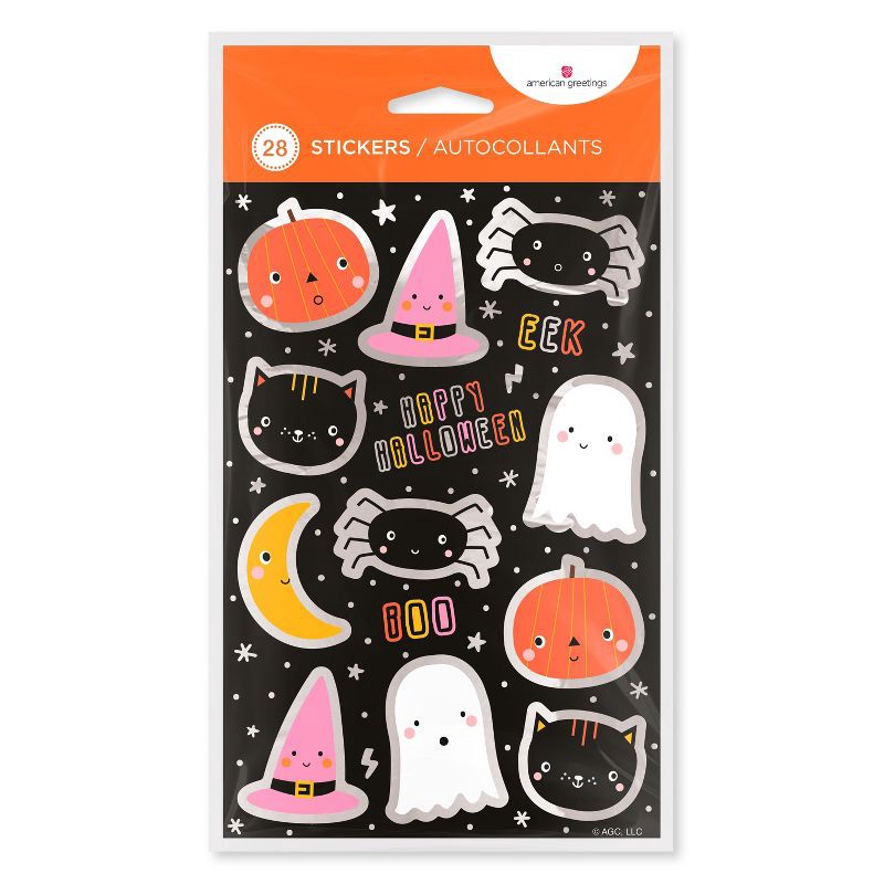 slide 2 of 4, American Greetings 28ct Halloween Sticker Sheets Festive Halloween Icons, 28 ct