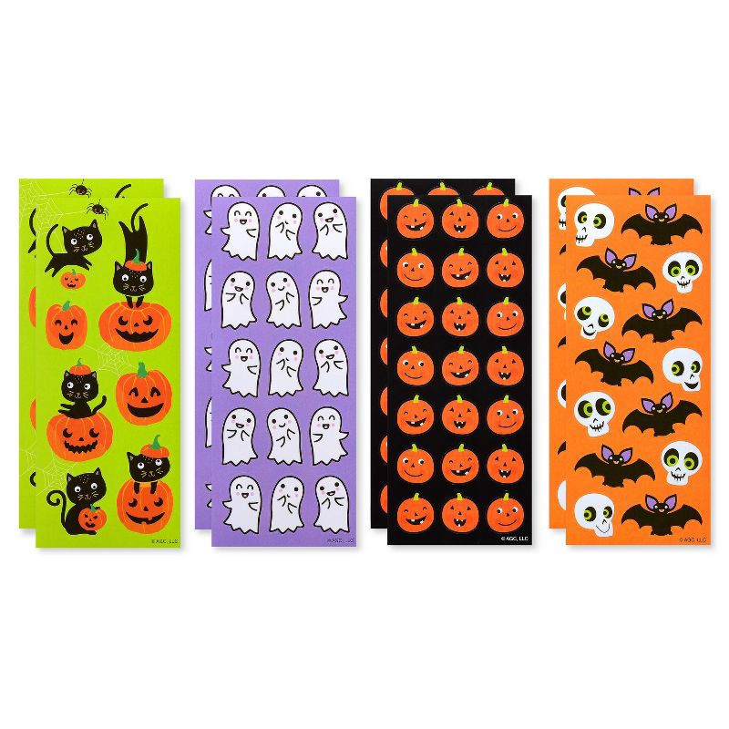 slide 2 of 5, Carlton Cards 114ct Halloween 'Pumpkins, Cats, Ghosts, and Bats' Stickers, 114 ct
