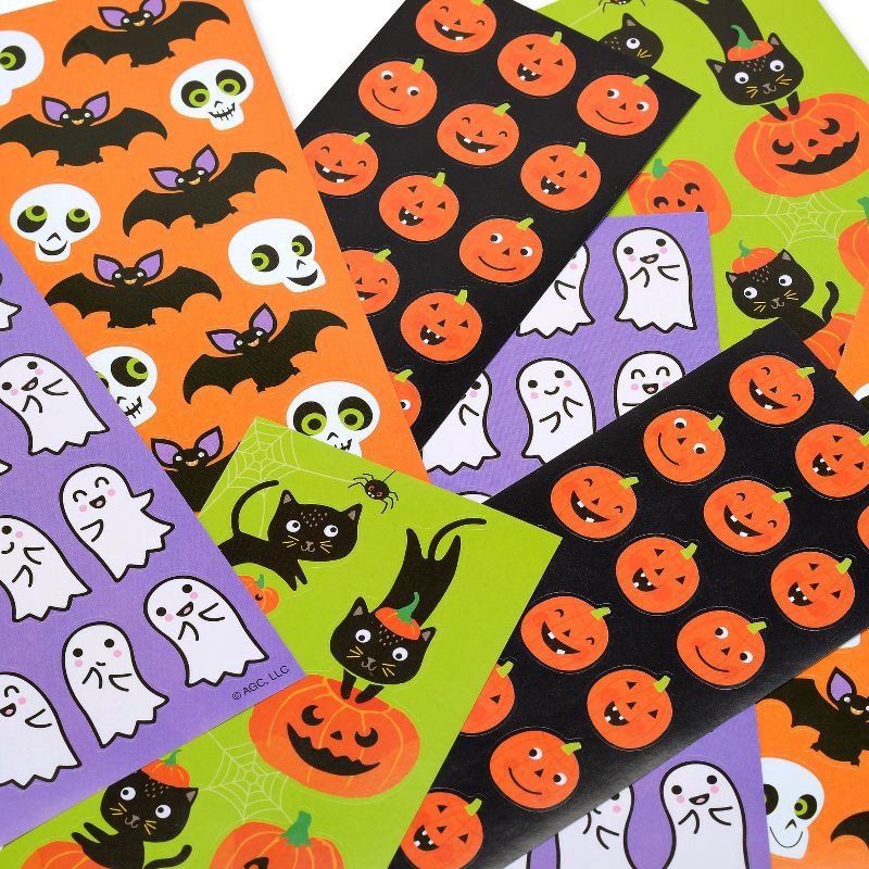 slide 3 of 5, Carlton Cards 114ct Halloween 'Pumpkins, Cats, Ghosts, and Bats' Stickers, 114 ct