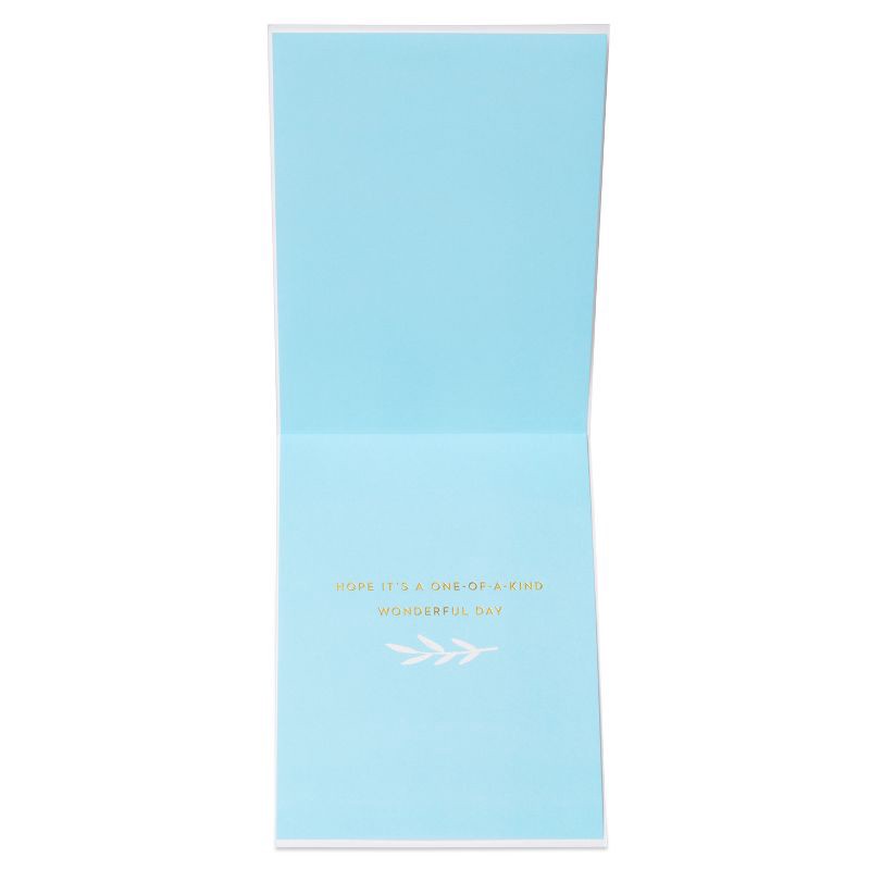 slide 2 of 5, PAPYRUS Birthday Card Wonderful Day Floral Cake Includes Envelope, 1 ct