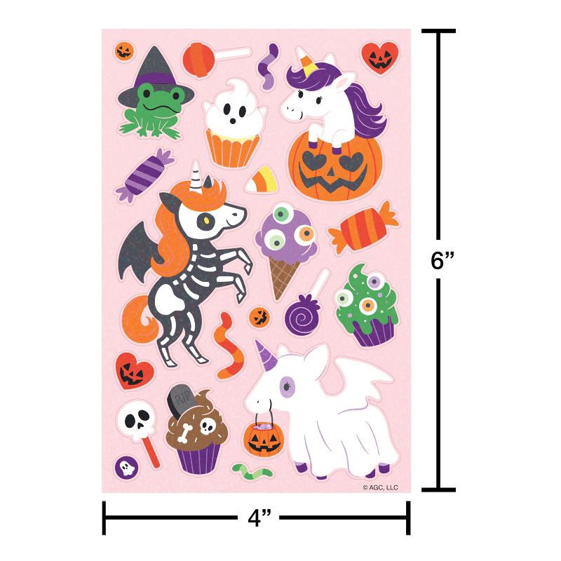 slide 3 of 4, American Greetings 44ct Halloween Stickers Unicorn and Friends, 44 ct
