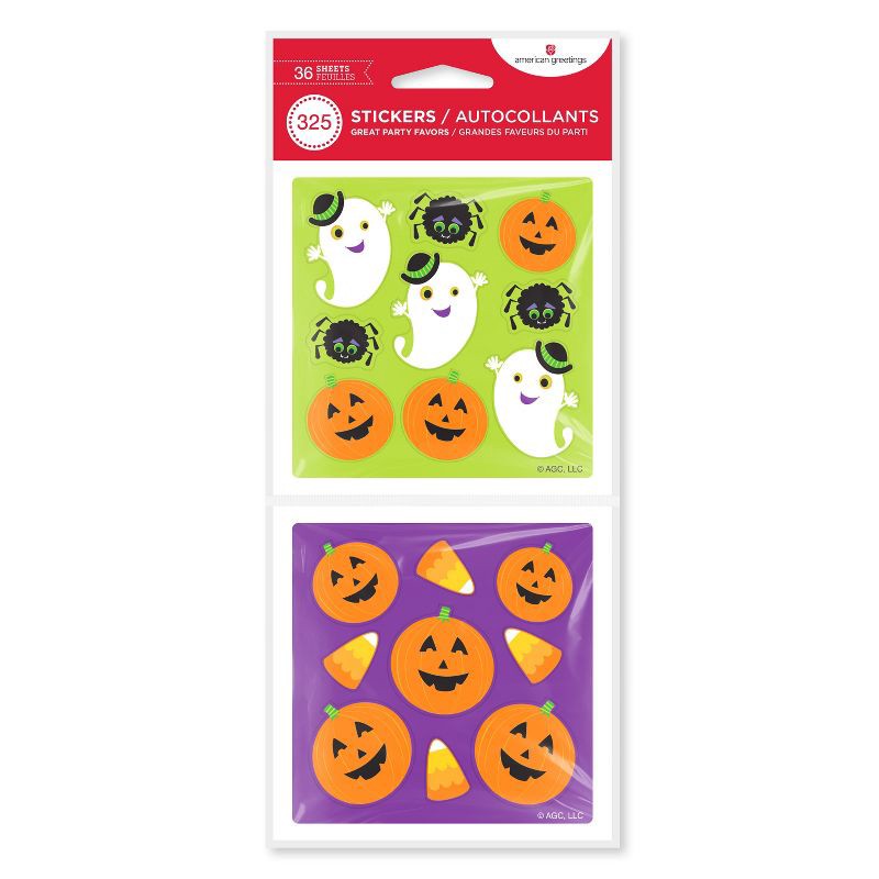slide 4 of 4, American Greetings 325ct Halloween Stickers Treat Packs Ghost and Pumpkin, 325 ct