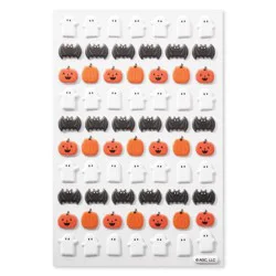 American Greetings 67ct Halloween 3D Puffy Stickers Pumpkins Ghosts and Bats