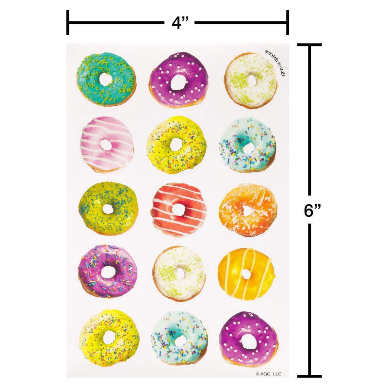 slide 4 of 5, American Greetings 30ct 2 Sheets Scratch and Sniff Donut Scented Stickers For Kids' Donuts, 30 ct, 2 sheets