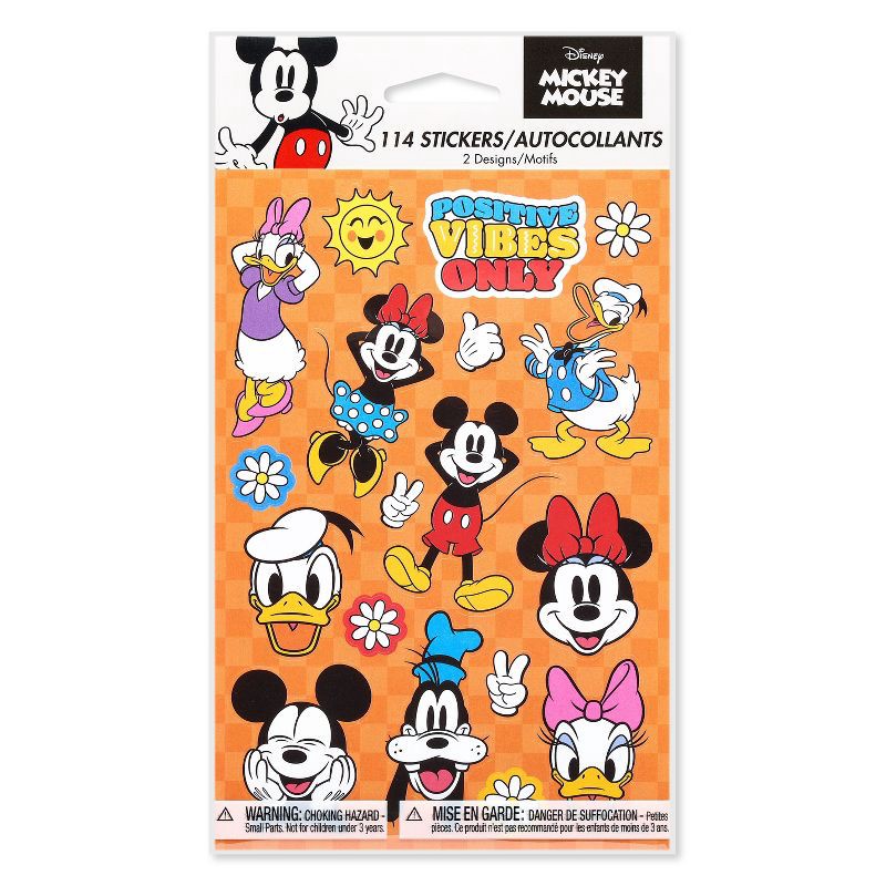 slide 2 of 5, American Greetings Disney 114ct 6 Sheets Mickey Mouse Stickers For Kids' Mickey Mouse and Friends, 114 ct, 6 sheets