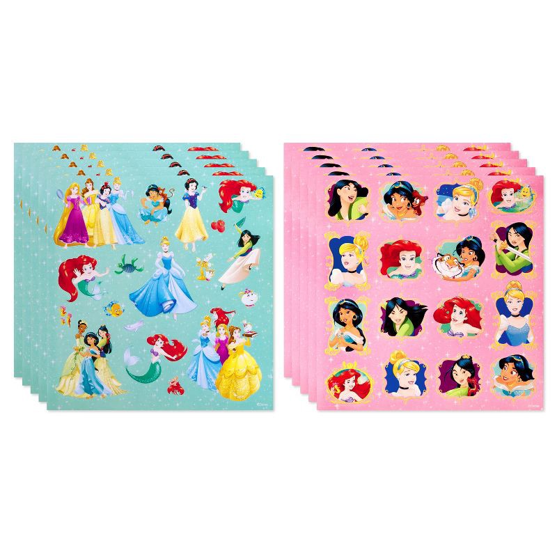 slide 2 of 5, American Greetings Disney 170ct 10 Sheets Princess Sticker Book For Kids' Cinderella and More, 170 ct, 10 sheets