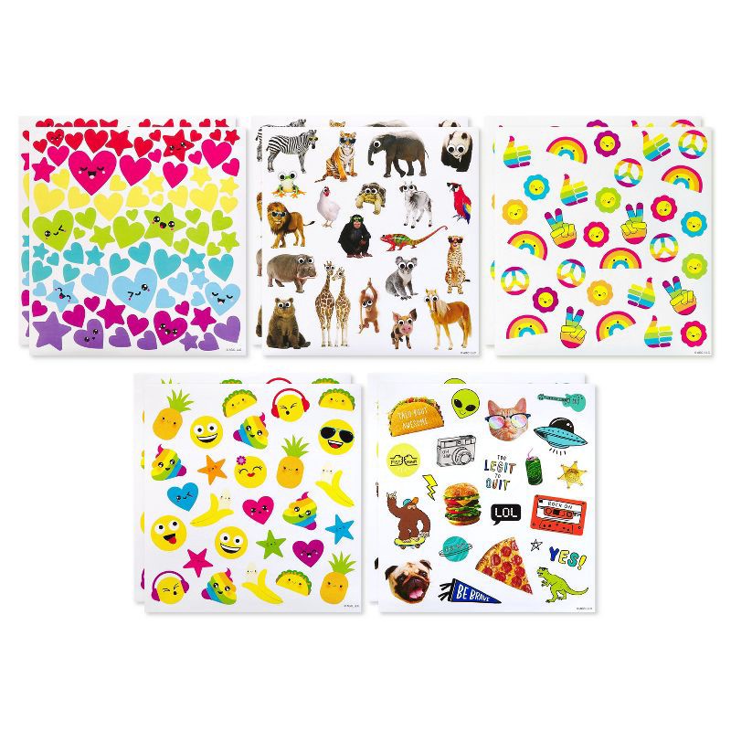 slide 2 of 5, American Greetings 362ct 10 Sheets Sticker Book For Kids' Assorted Fun, 362 ct, 10 sheets