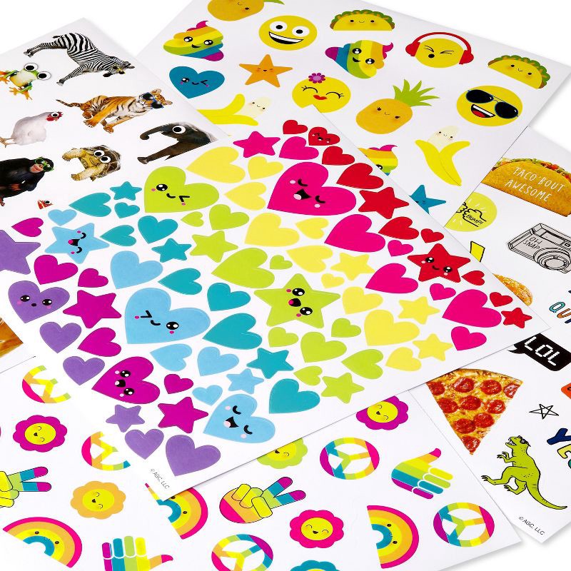 slide 3 of 5, American Greetings 362ct 10 Sheets Sticker Book For Kids' Assorted Fun, 362 ct, 10 sheets