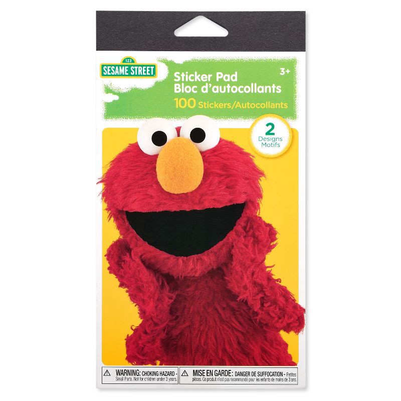 slide 4 of 5, American Greetings Sesame Street 100ct 8 Sheets Sticker Book For Kids' Elmo and Cookie Monster, 100 ct, 8 sheets