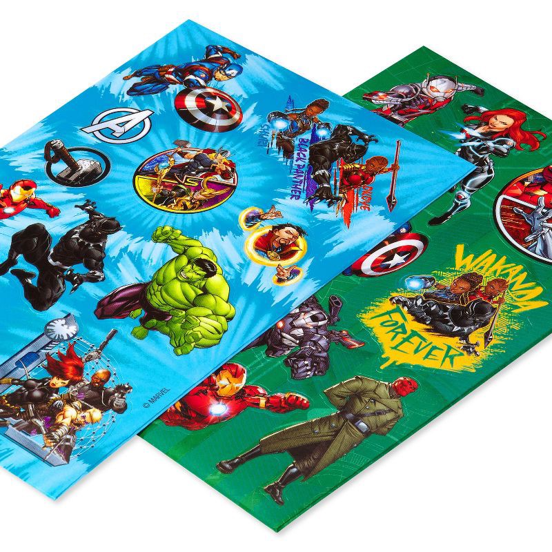 slide 3 of 5, American Greetings Avengers 88ct 8 Sheets Marvel Avengers Stickers For Kids' Superhero's, 88 ct, 8 sheets