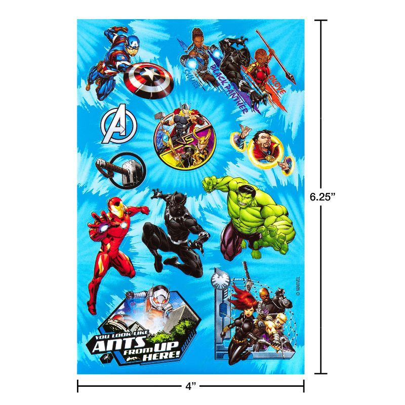 slide 4 of 5, American Greetings Avengers 88ct 8 Sheets Marvel Avengers Stickers For Kids' Superhero's, 88 ct, 8 sheets