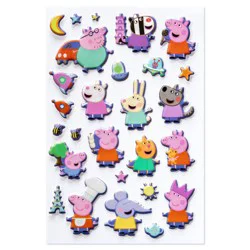 27ct Peppa Pig Puffy Stickers: Carlton Cards, Kids & Toddler, Favorite Character, 6" x 4", All Ages