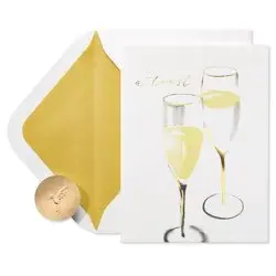 Wedding Cards Champagne Glasses - PAPYRUS
