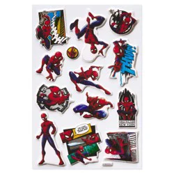 American Greetings Marvel 13ct 1 Sheet Spider-Man 3D Puffy Stickers For Kids' Friendly Neighborhood Spider-Man