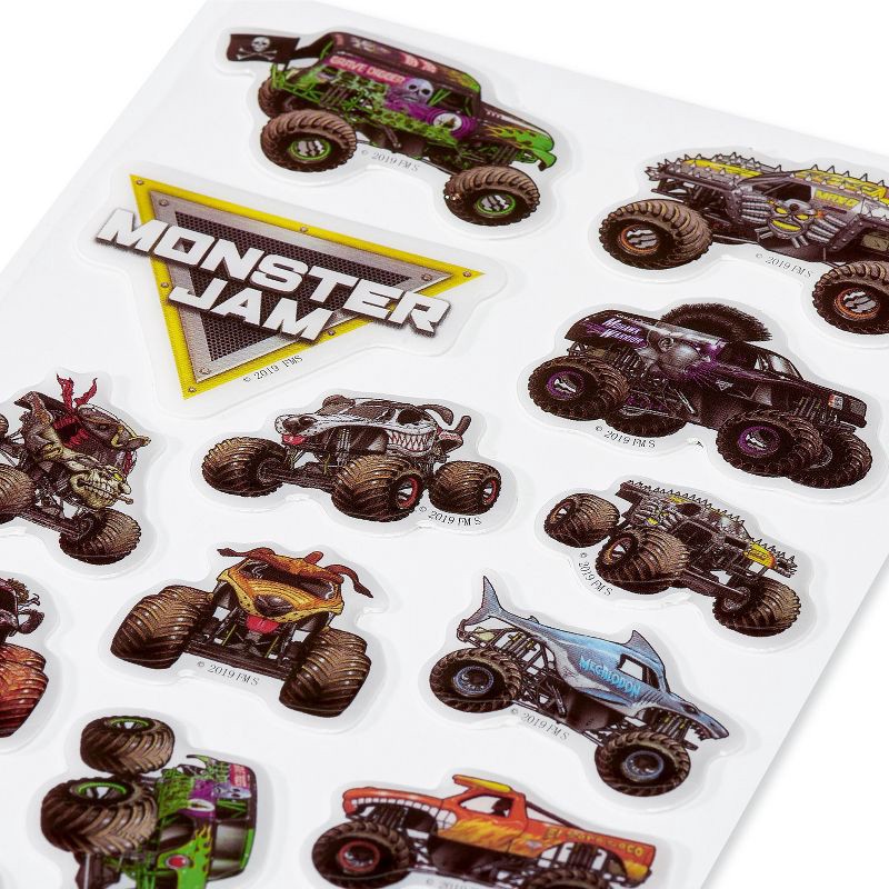 slide 2 of 4, Carlton Cards 14ct Monster Jam Puffy Stickers, 14 ct