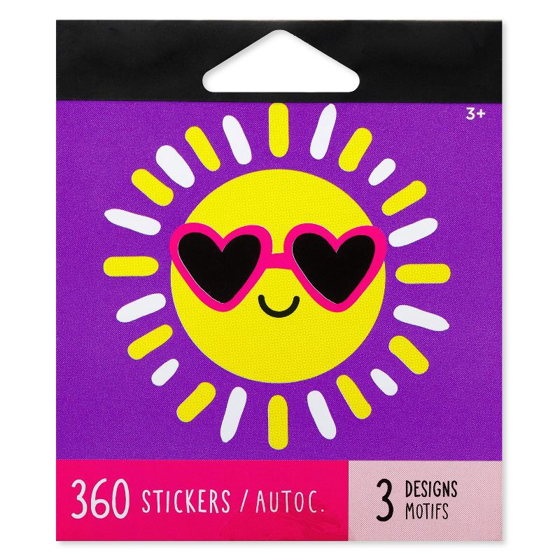 slide 4 of 5, American Greetings 360ct 12 Sheets Mini Sticker Book For Girls and Kids' Girly Summer Themed, 360 ct, 12 sheets