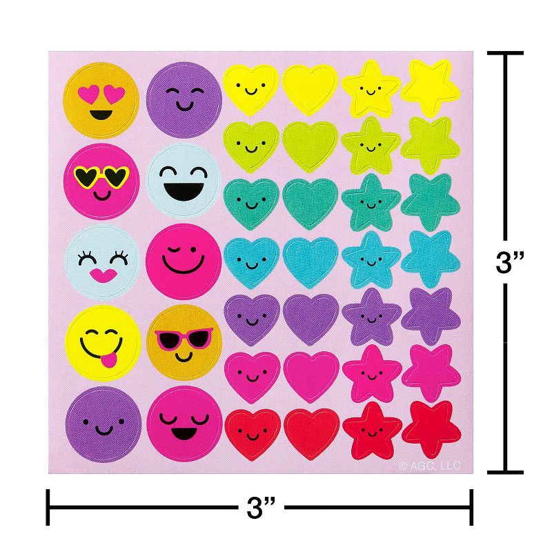 slide 5 of 5, American Greetings 360ct 12 Sheets Mini Sticker Book For Girls and Kids' Girly Summer Themed, 360 ct, 12 sheets