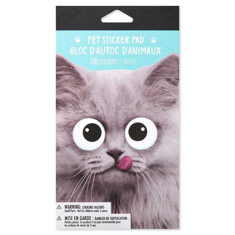 slide 5 of 5, American Greetings 110ct 10 Sheets Stickers for Kids' Funny Puppies and Kittens, 110 ct, 10 sheets