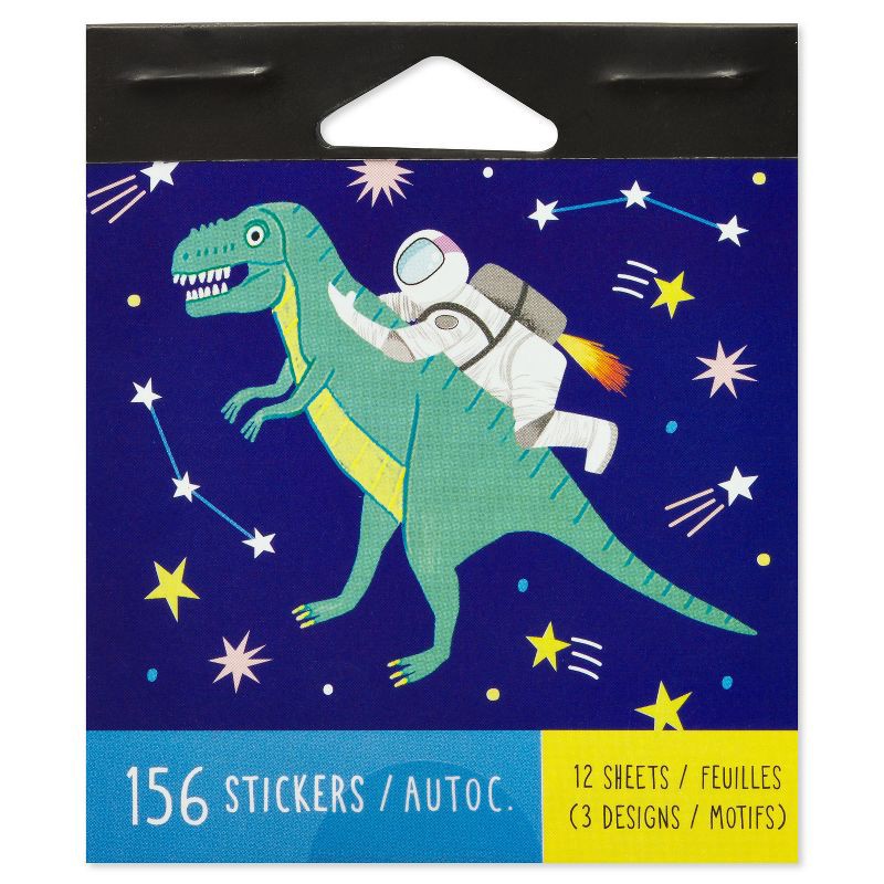 slide 5 of 5, American Greetings 156ct 12 Sheets Mini Sticker Book For Kids' Dinosaurs, 156 ct, 12 sheets