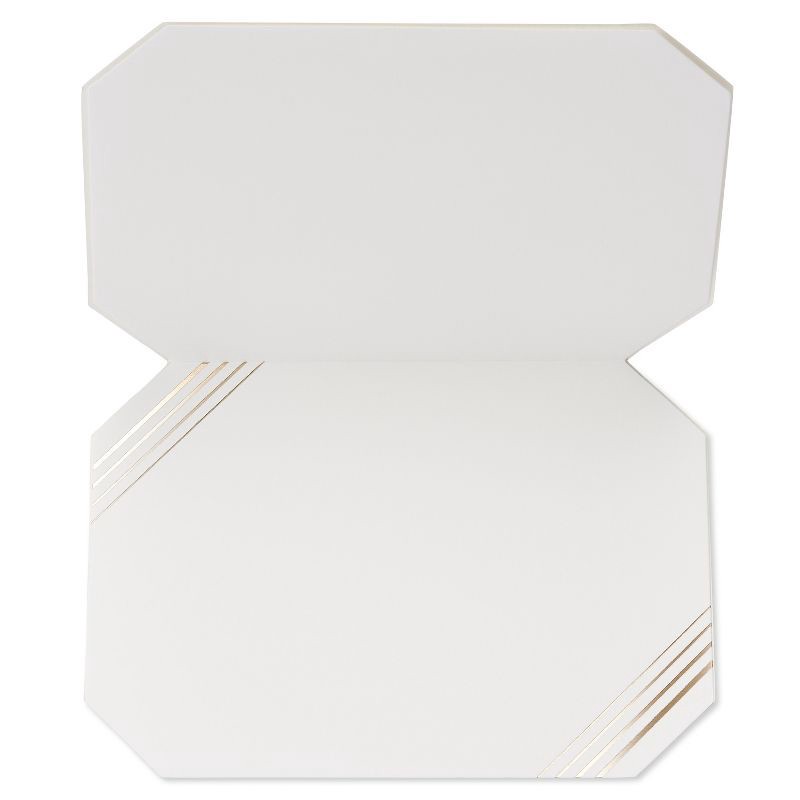 slide 2 of 5, PAPYRUS Blank Thank You Card Purple and Gold Includes Envelope, 1 ct