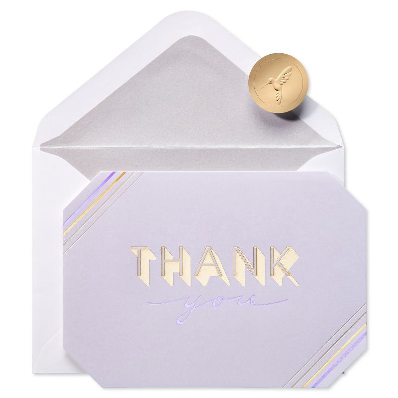 slide 1 of 5, Thank You Card Simple Elegant - PAPYRUS, 1 ct