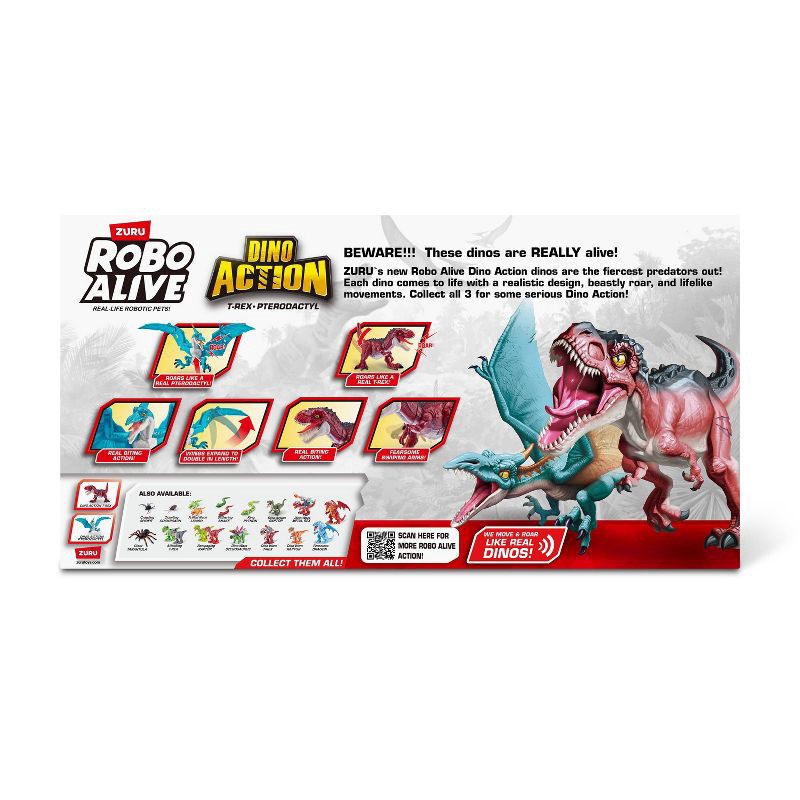 slide 8 of 8, Robo Alive Dino Wars - Series 1 Combo Pack T-Rex & Pterodactyl: Plastic Animal Figures Set, 1 ct