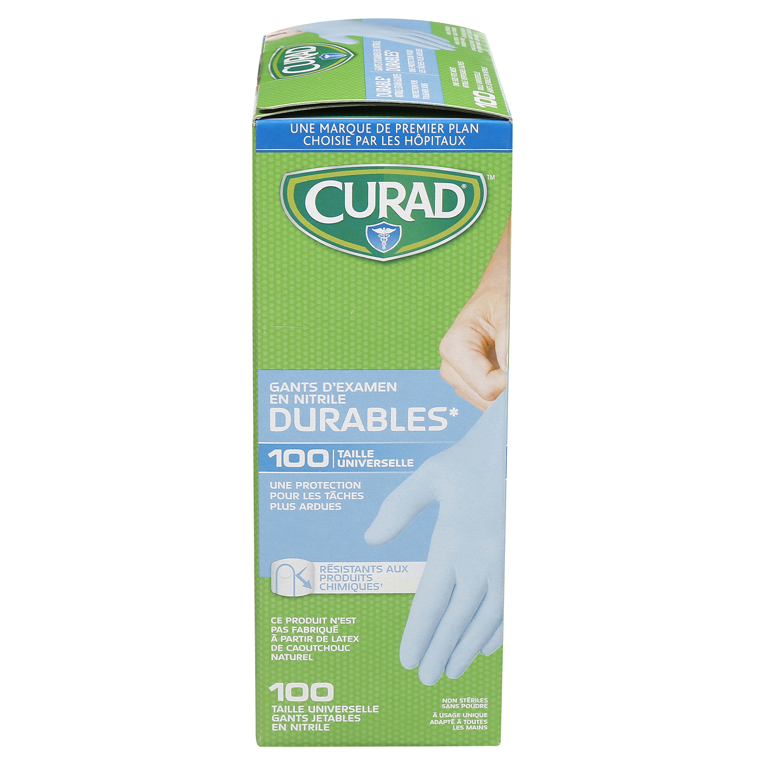 slide 2 of 5, Curad Exam Glove Blue Nitrile, 100 ct